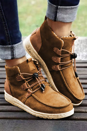 Suede Lace Up Ankle Boots