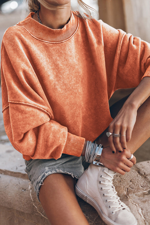 Orange Pullover Sweatshirt