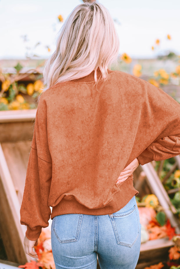 Orange Pullover Sweatshirt