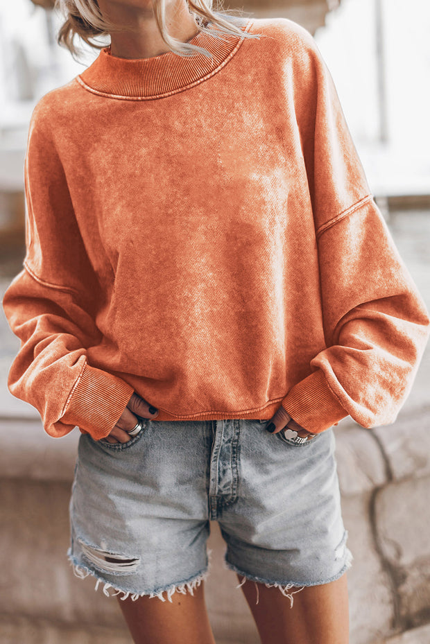 Orange Pullover Sweatshirt