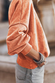 Orange Pullover Sweatshirt