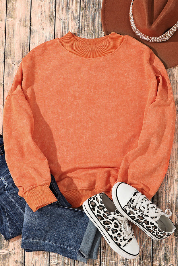 Orange Pullover Sweatshirt
