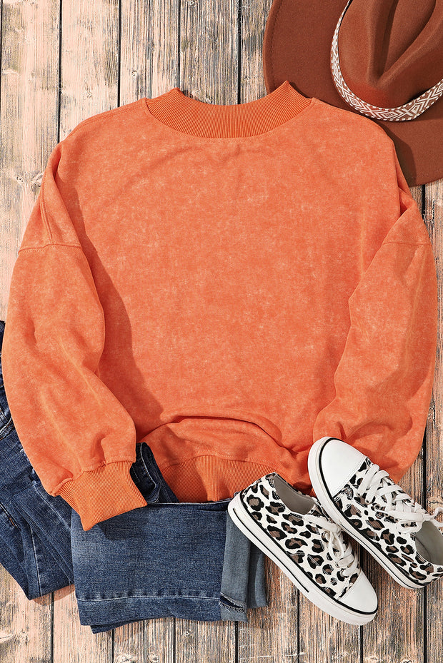 Orange Pullover Sweatshirt