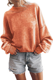 Orange Pullover Sweatshirt