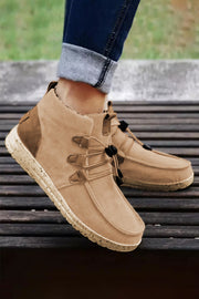 Suede Lace Up Ankle Boots