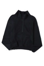 Black Zip Up Sleeve Sweatshirt